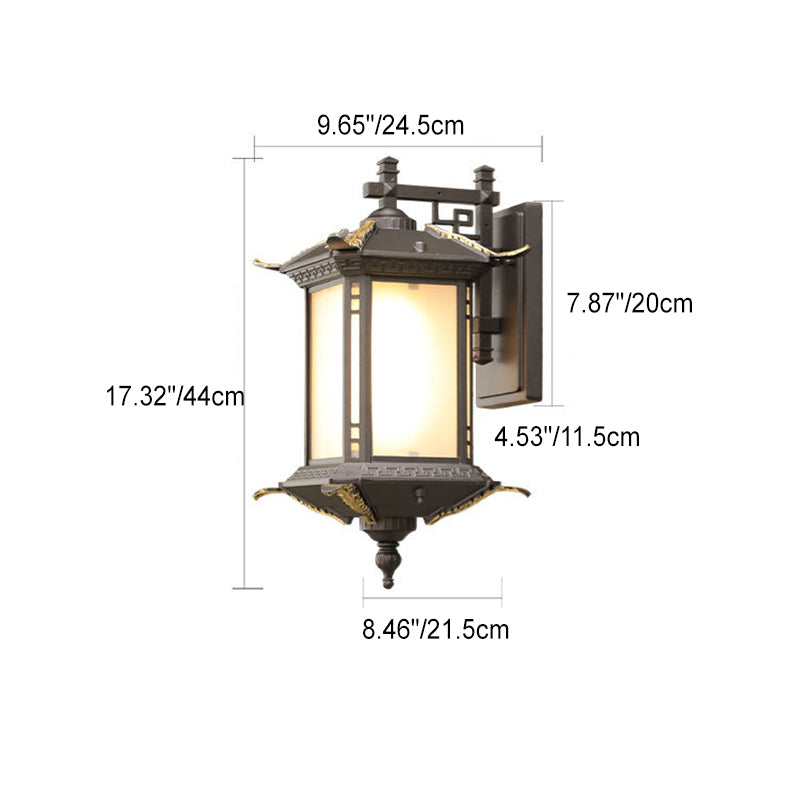 Aluminum Rectangular Tower Garden Outdoor Light