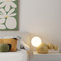 Cream Geometric Iron Globe Table Lamp