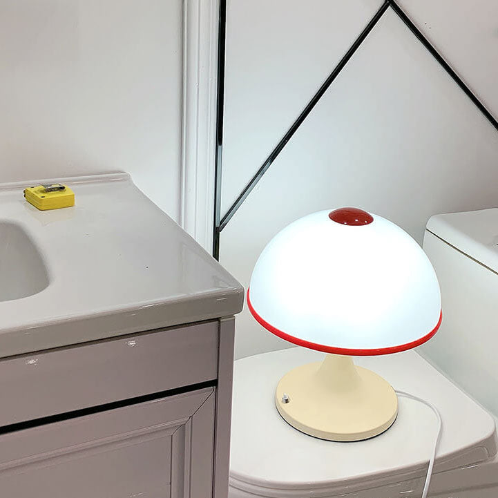 Cream Mushroom Metal Table Lamp