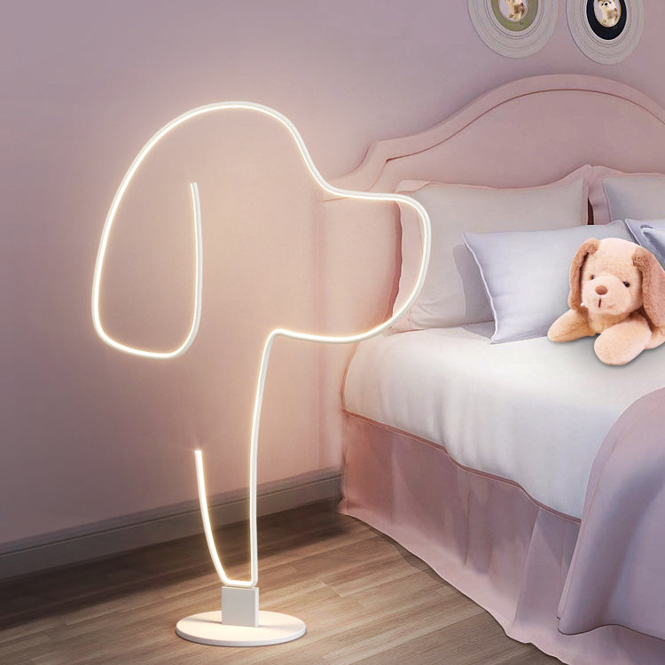 Iron Aluminum Acrylic Cat Floor Lamp