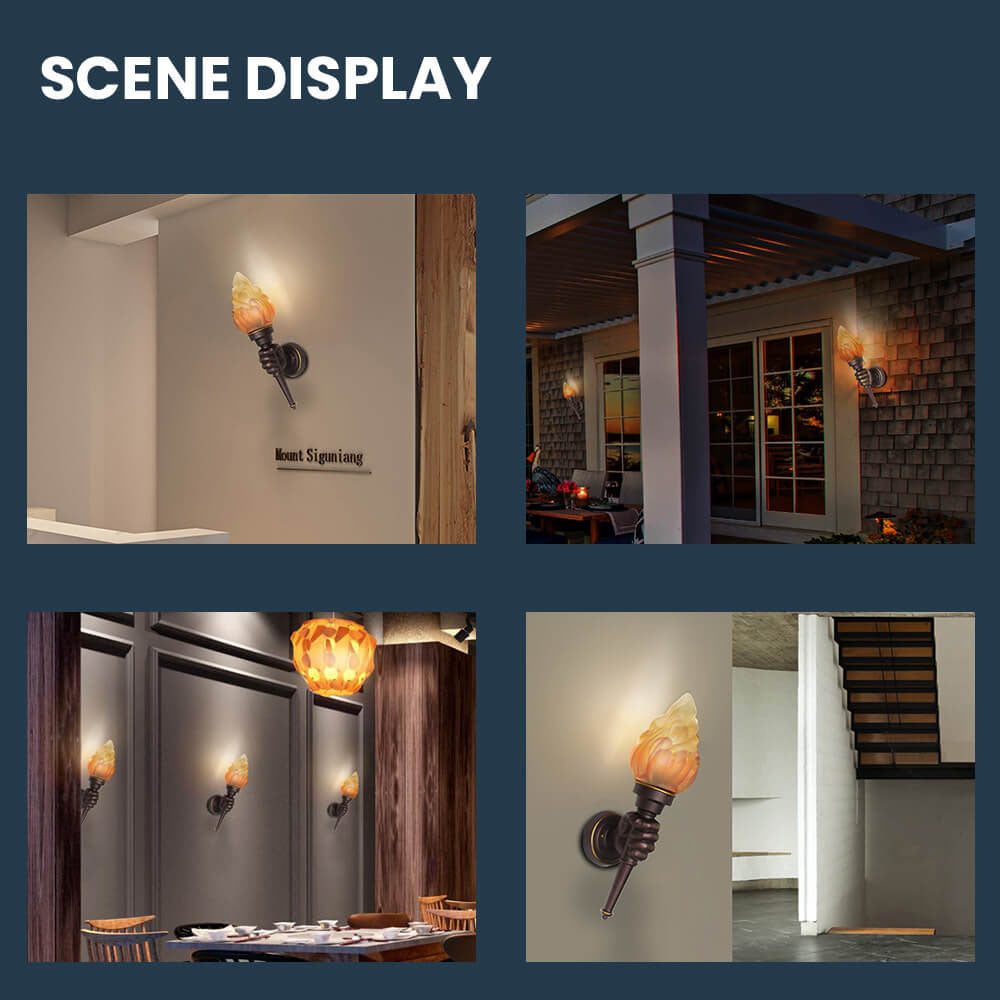 Creative Vintage Torch Wall Lamp