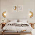 Semi-circular Stone Glass Wall Lamp