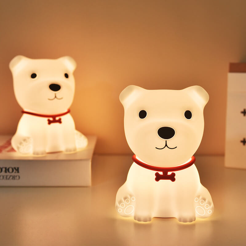 Cute Puppy Silicone Night Table Lamp