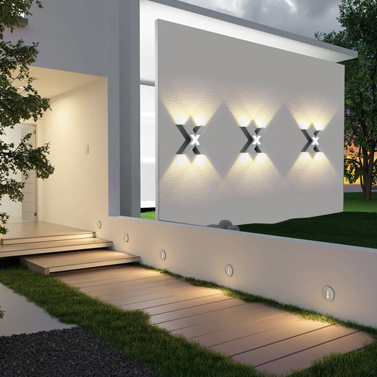 X-Shape Aluminum Patio Outdoor Light