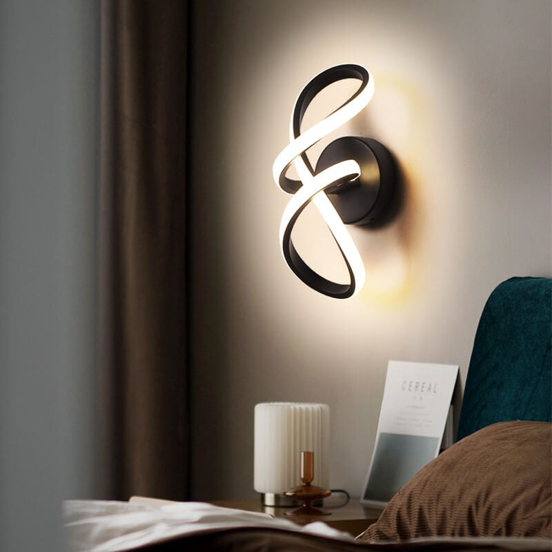 Twisted Line Shape Aluminum Wall Lamp