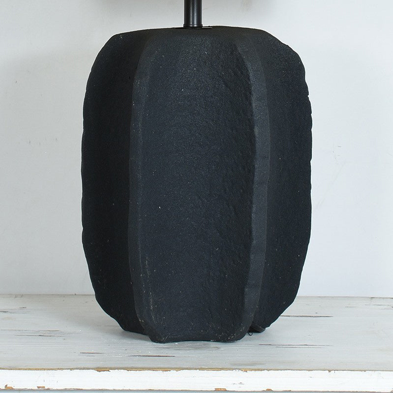 Round Cylinder Ceramic Fabric Table Lamp