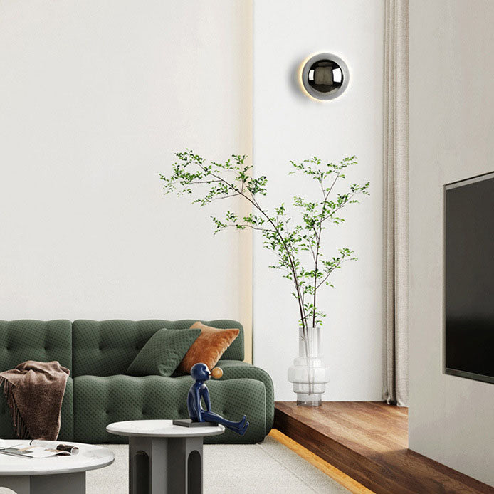 Meteorite Semicircle Metal Bedroom Wall Lamp
