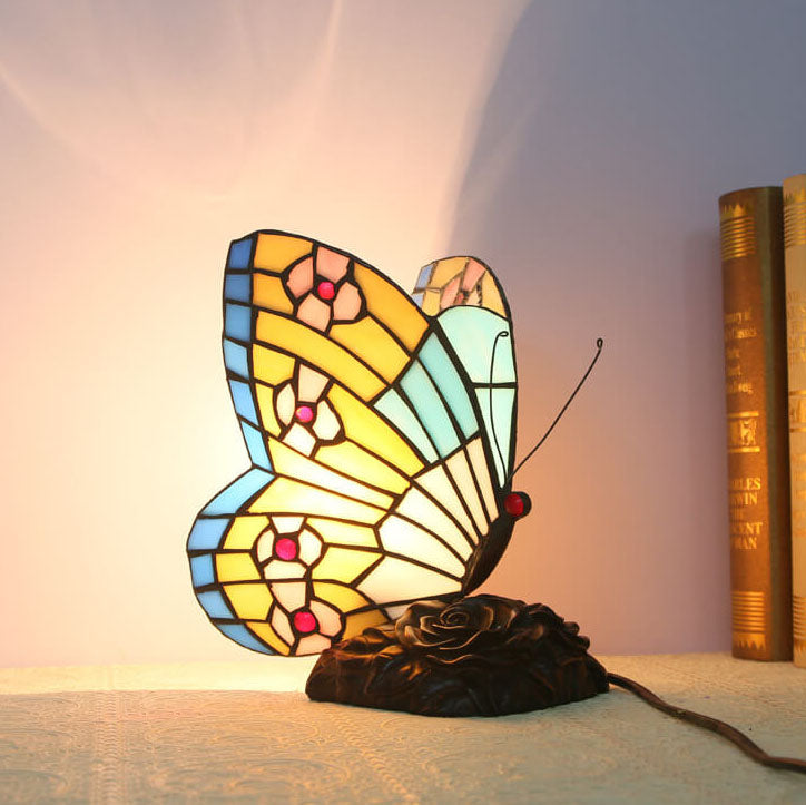Butterfly Shape Stained Glass Table Lamp