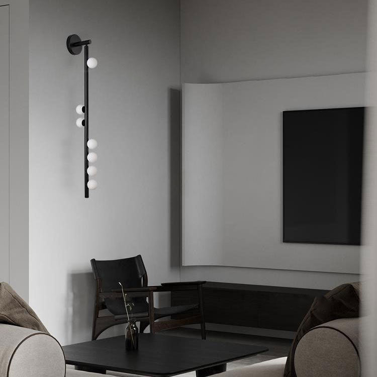 Iron Glass Ball Living 5-Light Wall Lamp
