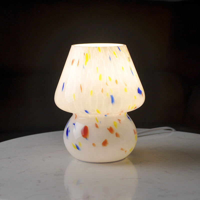 Watercolor Mushroom Glass Table Lamp