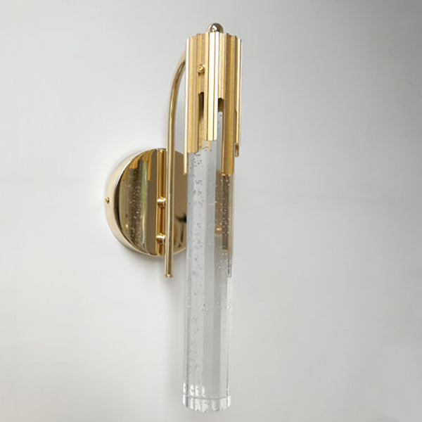 Gold Bubble Crystal Column Wall Lamp
