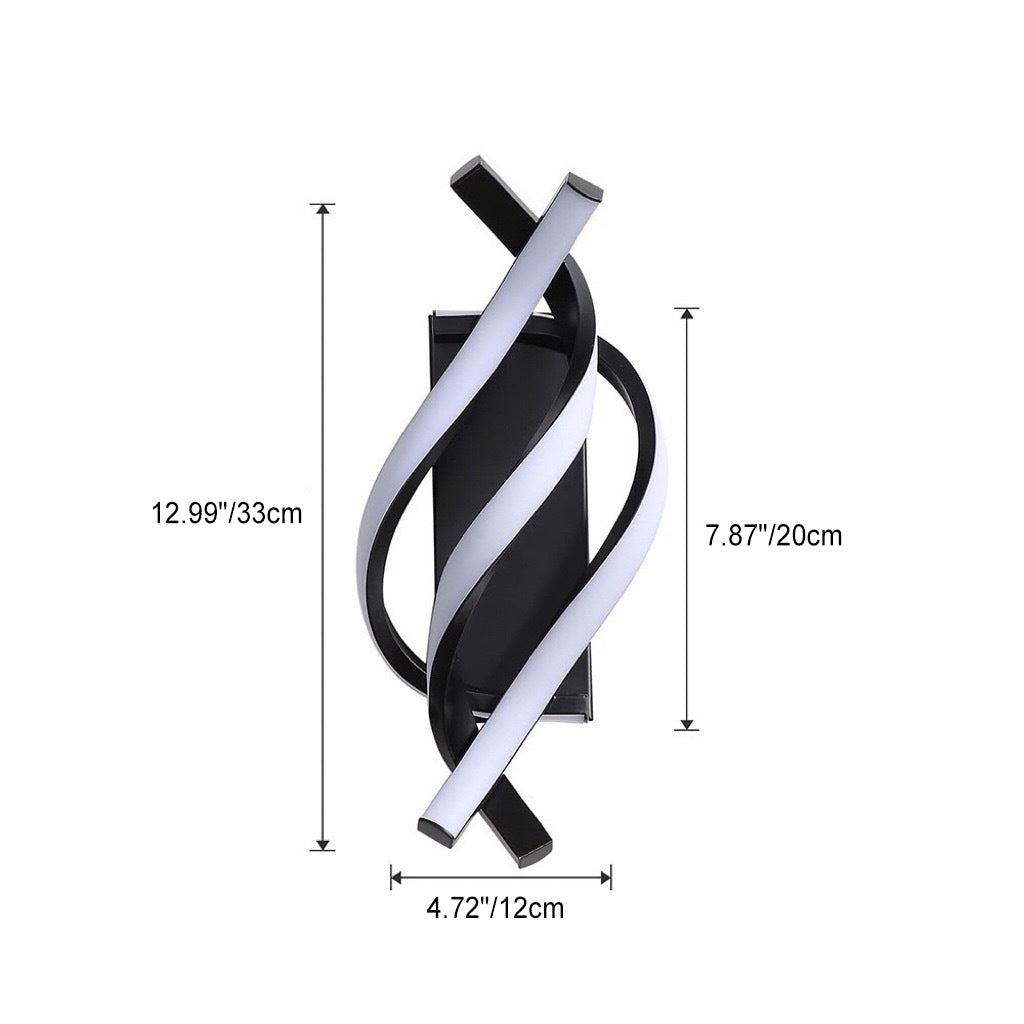 Spiral Line Aluminium Acrylic Wall Lamp