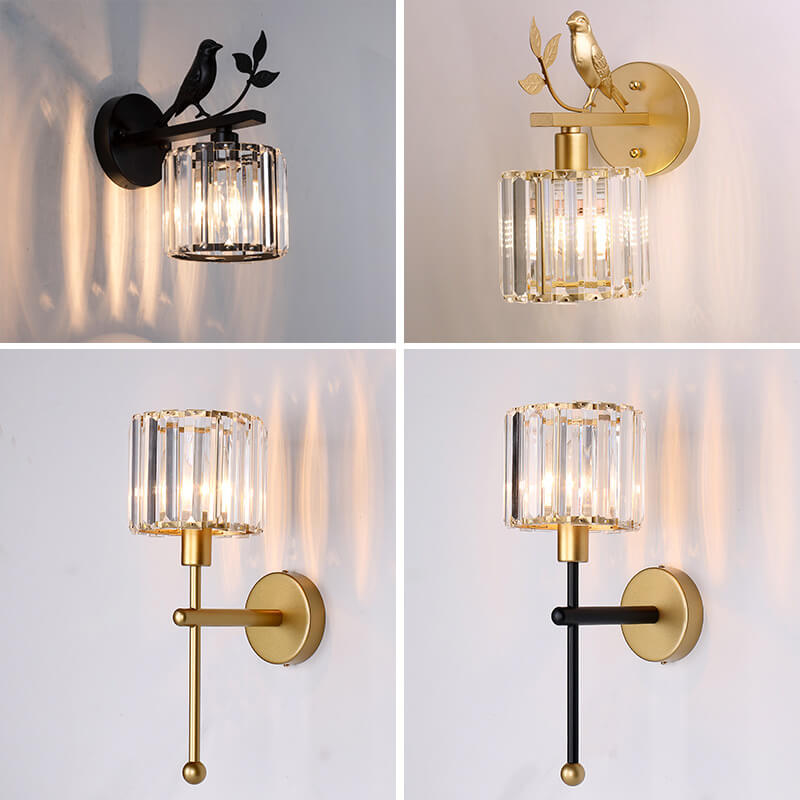 Crystal Bird Wall Lamp