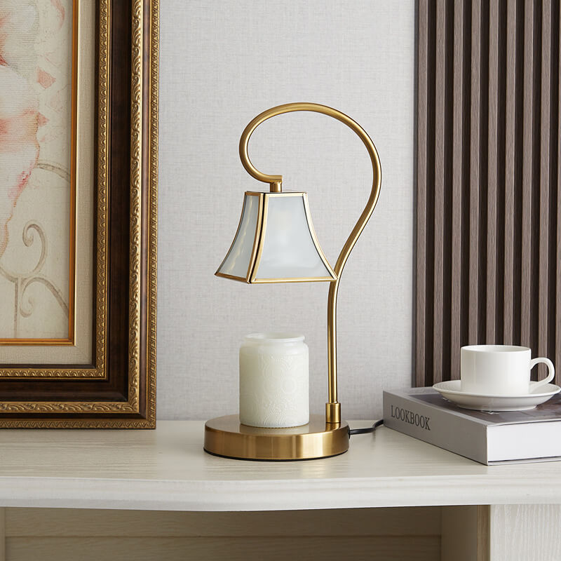 Quadrangular Iron Glass Aromatherapy Table Lamp