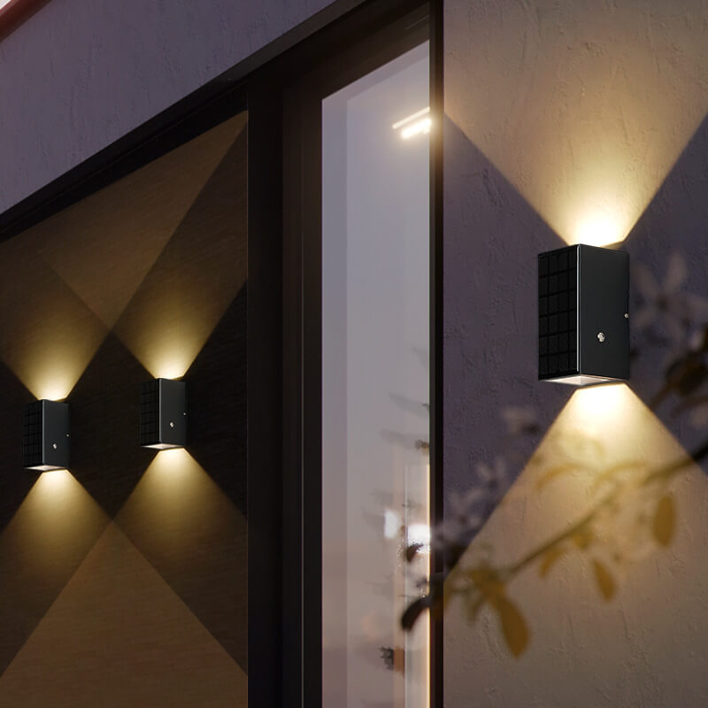 Black Rectangular Die-Cast Aluminum Outdoor Light