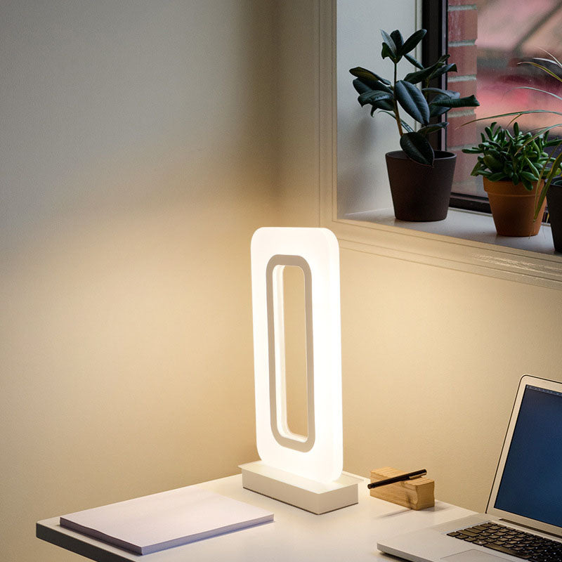 Rectangular Hardware Acrylic Bedroom Table Lamp