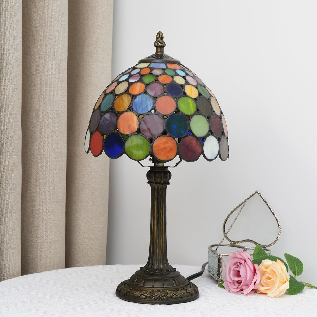 Resin Glass Dome Round Table Lamp