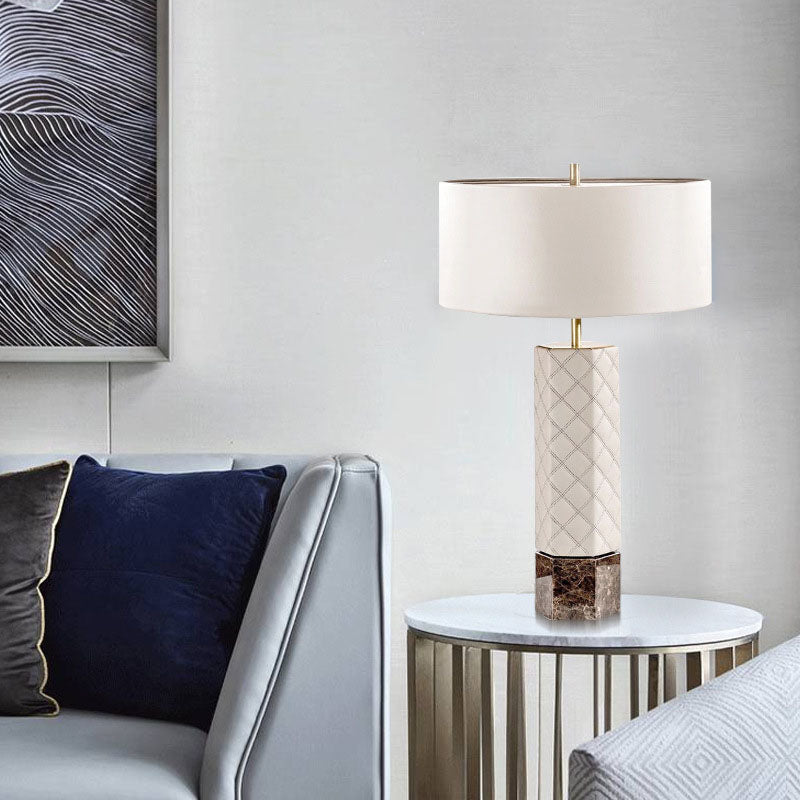 Cylindrical Circular Hexagonal Column Table Lamp