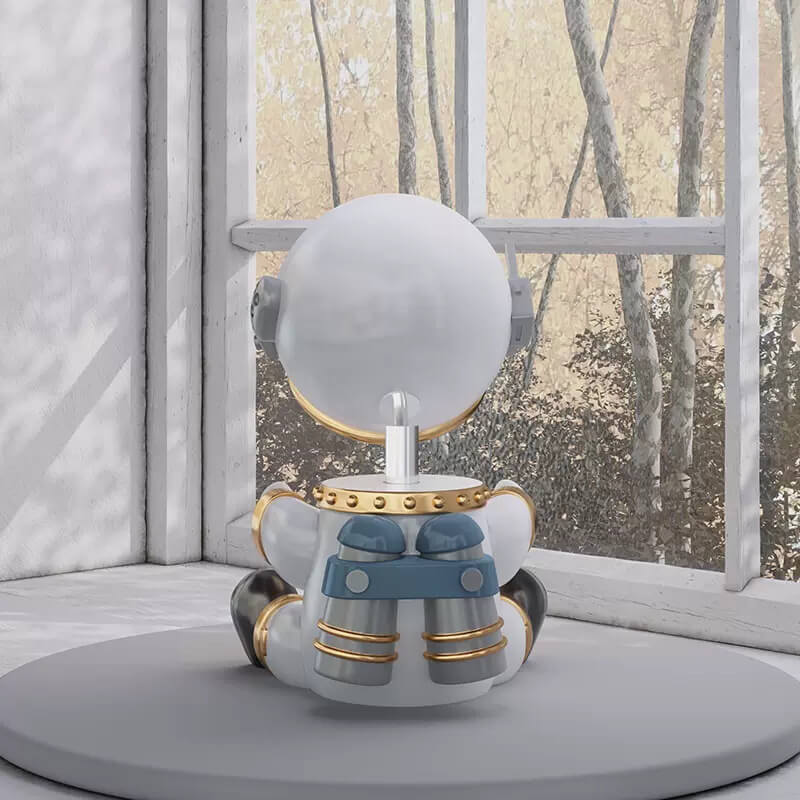 Cartoon Resin Robot Timing Table Lamp