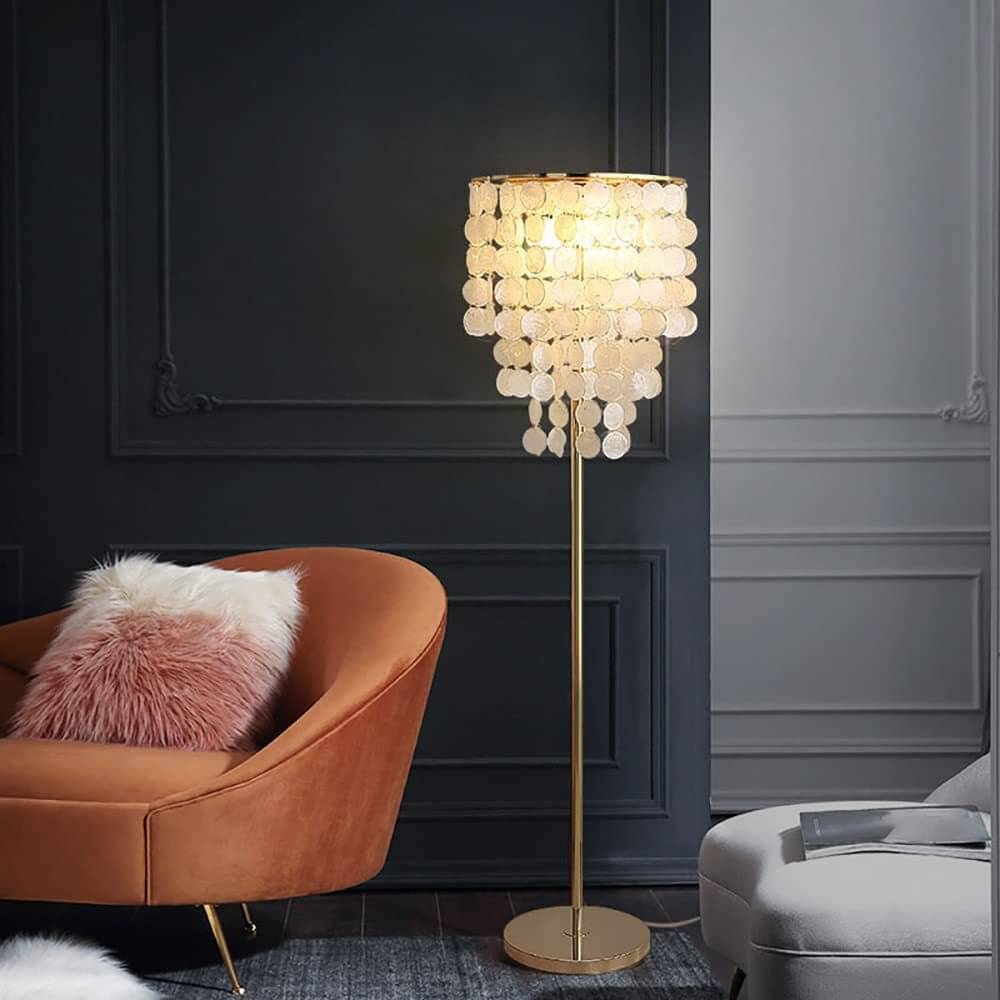 Seashell Column Floor Lamp