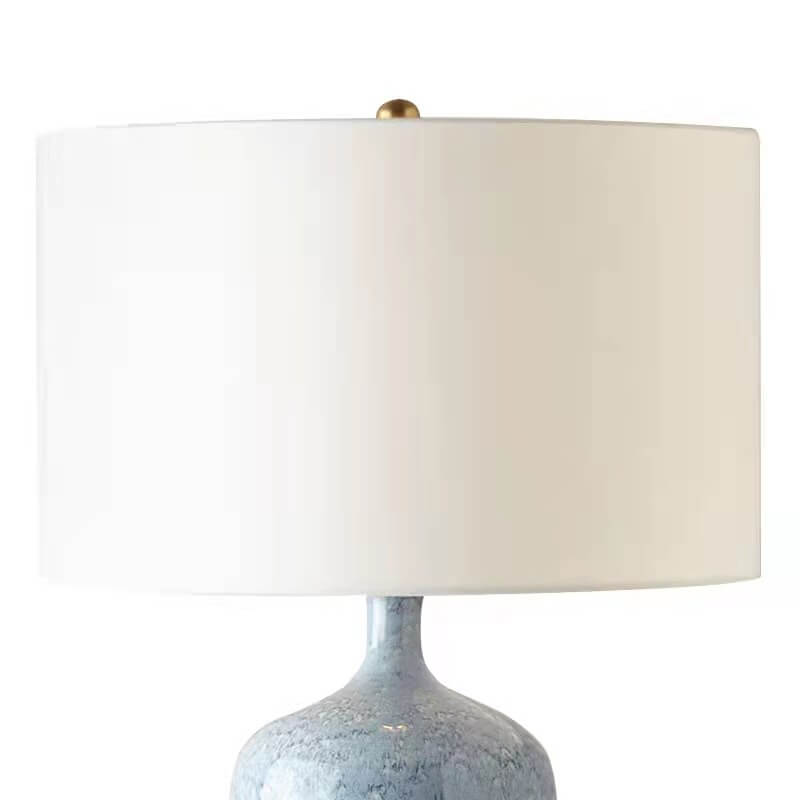 Cylindrical Ceramic Fabric Table Lamp