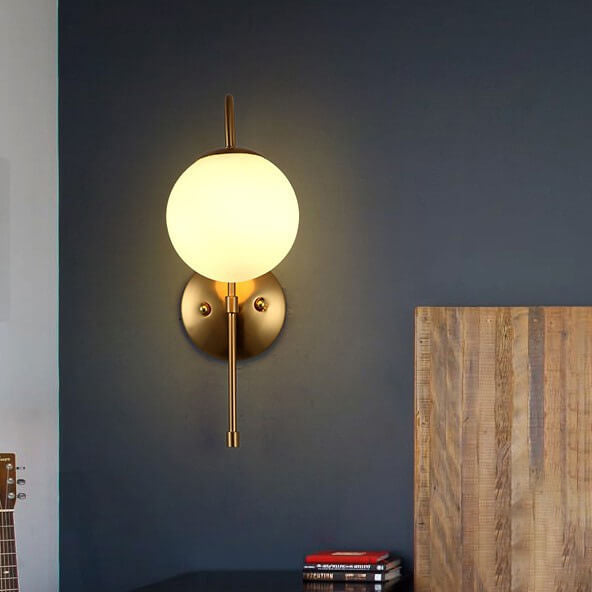 Iron Glass Globe Wall Lamp