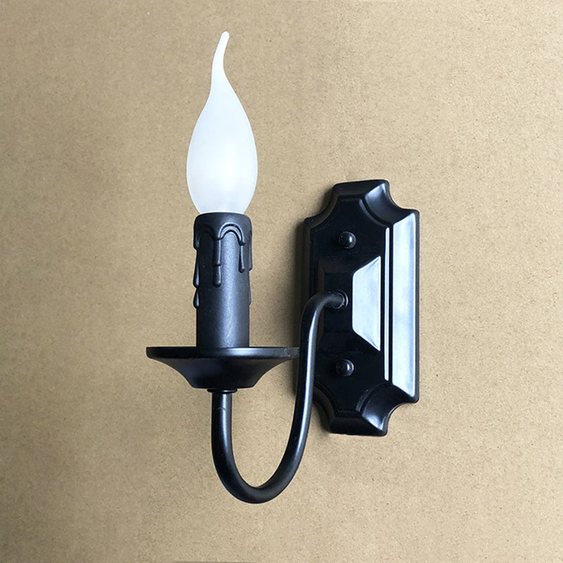 Iron Candlestick Holder Hallway Wall Lamp