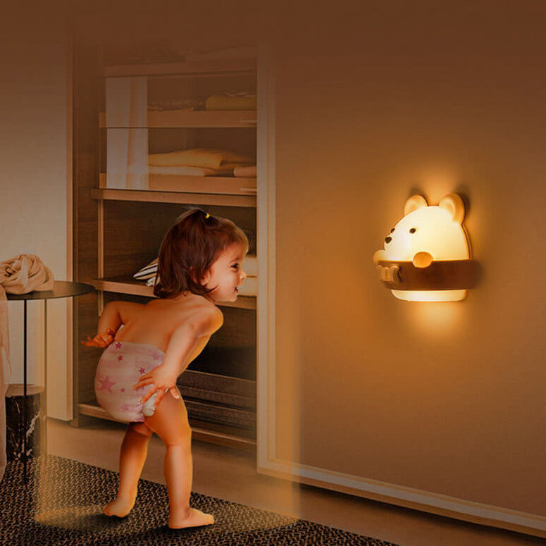 Cartoon ABS Bear Night Wall Lamp