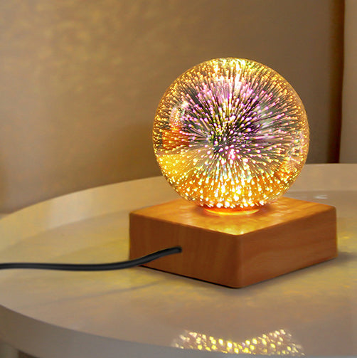 Colorful Glass Ball Plug-in Table Lamp