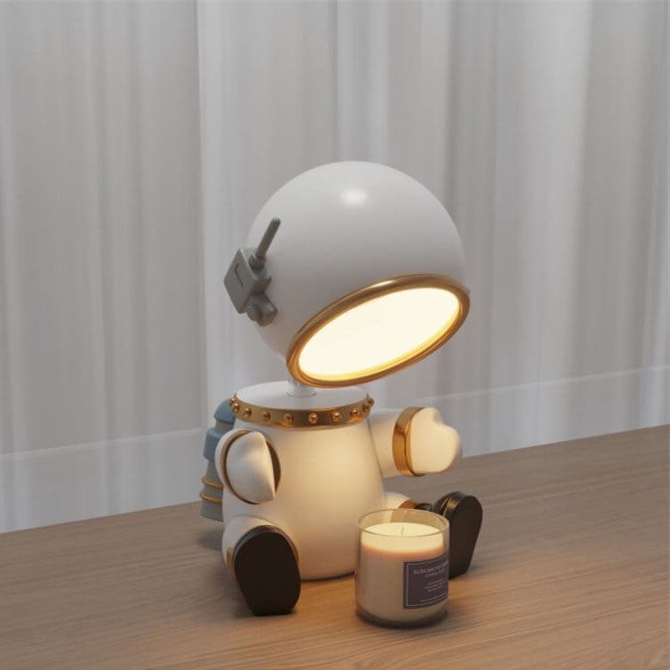 Cartoon Resin Robot Timing Table Lamp