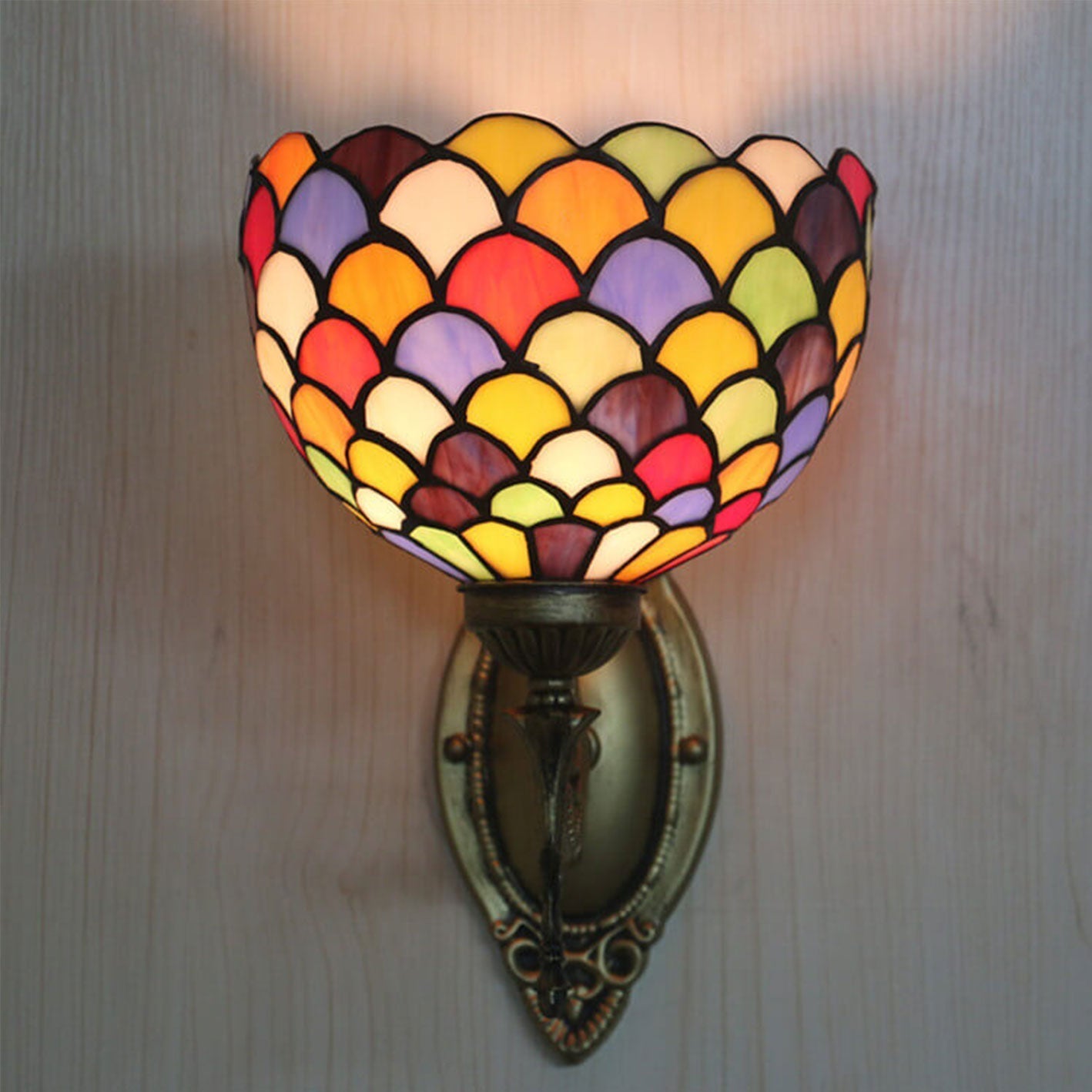 Stained Dot Glass Wall Lamp