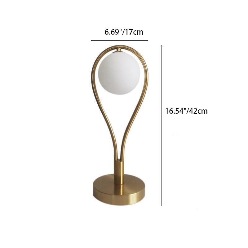 Racket Shape Iron Copper Table Lamp