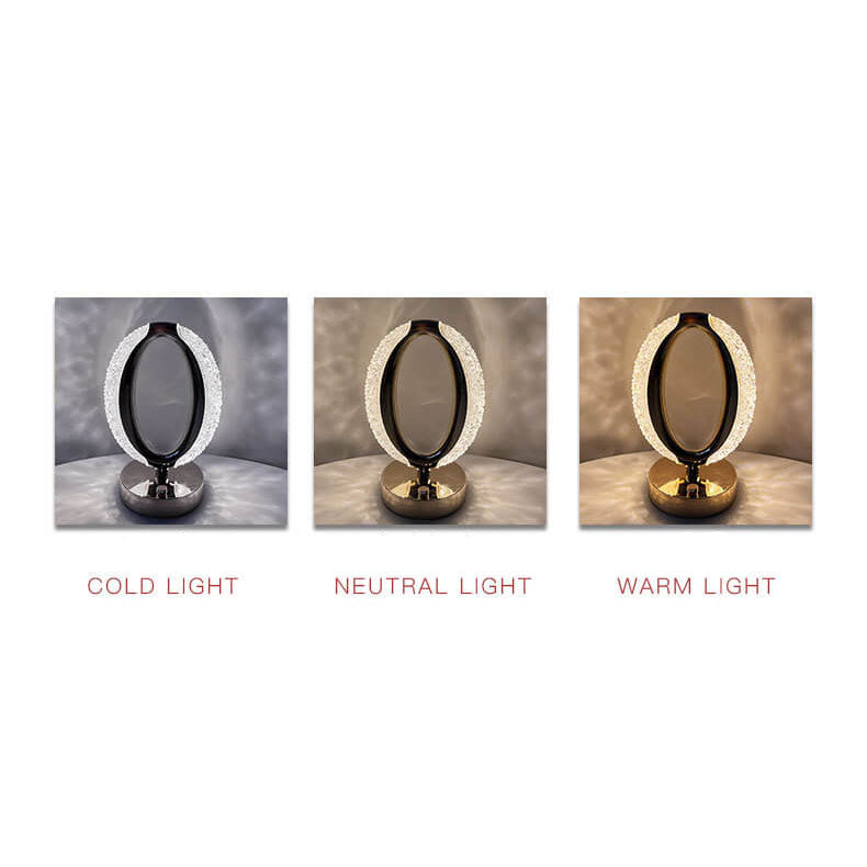 Ring Crystal Acrylic Touch Table Lamp