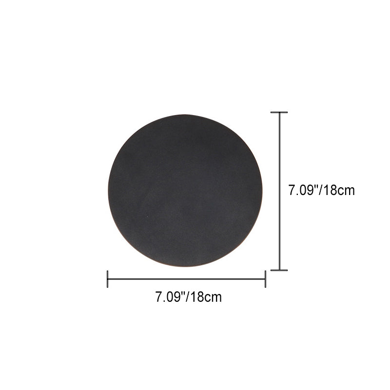 Round Aluminum Acrylic Patio Outdoor Light