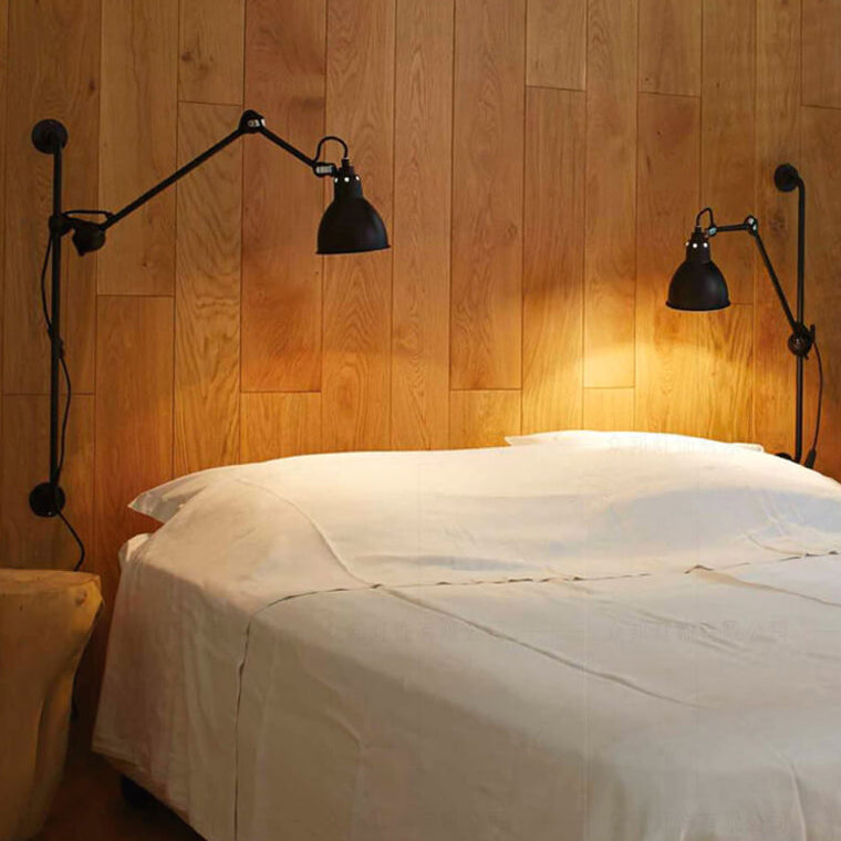 Iron Long Pole Swing Wall Lamp