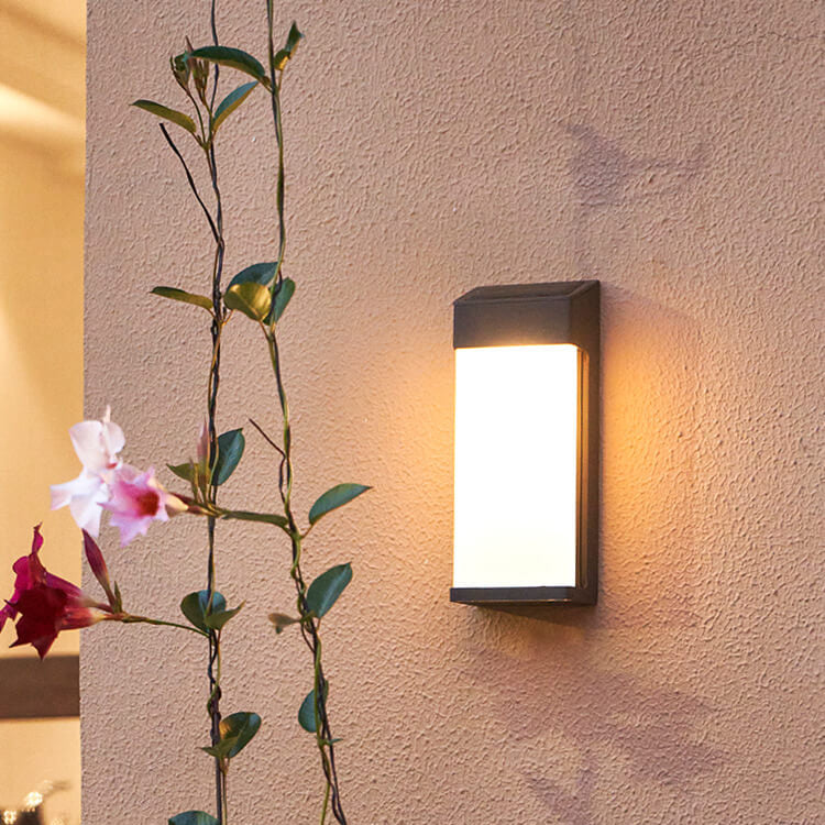 Square Frosted Glass Outdoor Light
