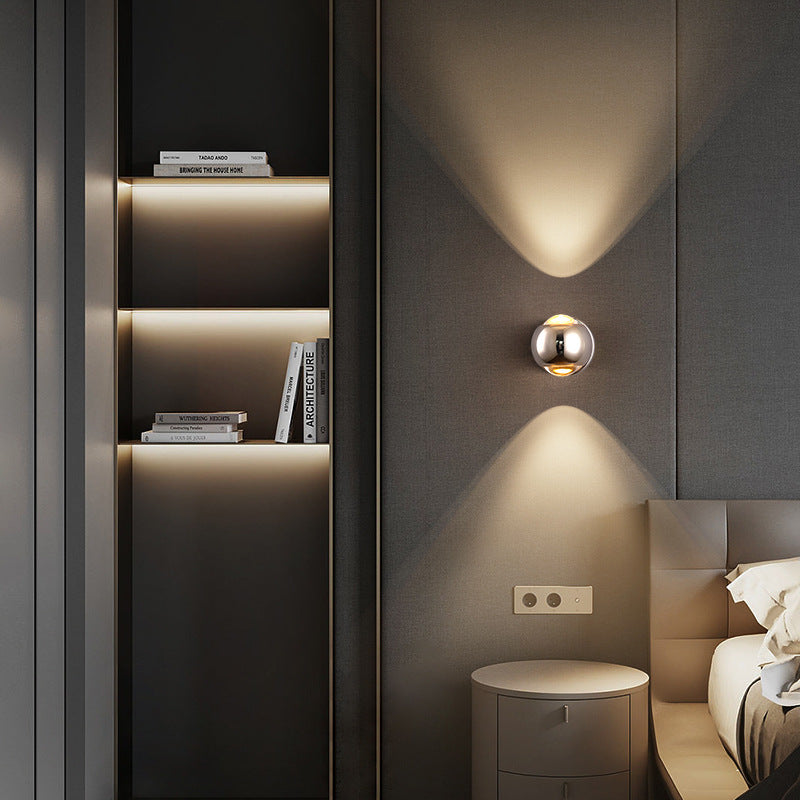 Aluminum Semicircle Up Down Wall Lamp