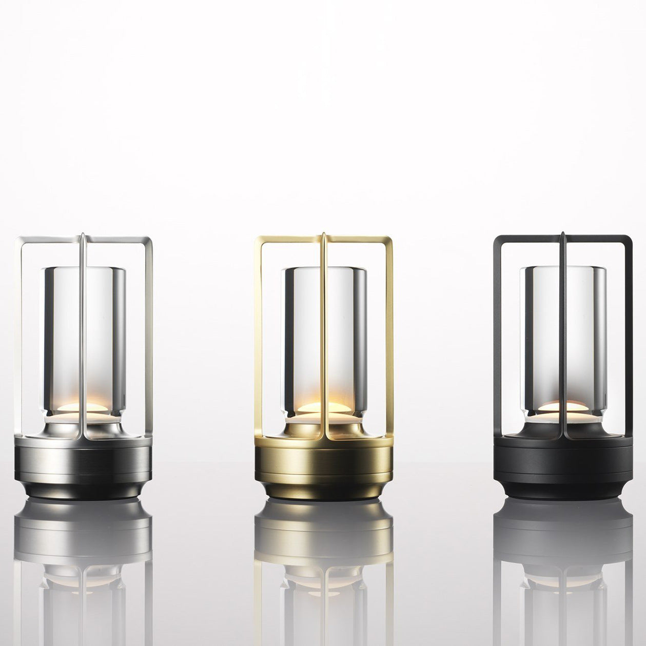 Aluminum Acrylic Rechargeable Night Table Lamp