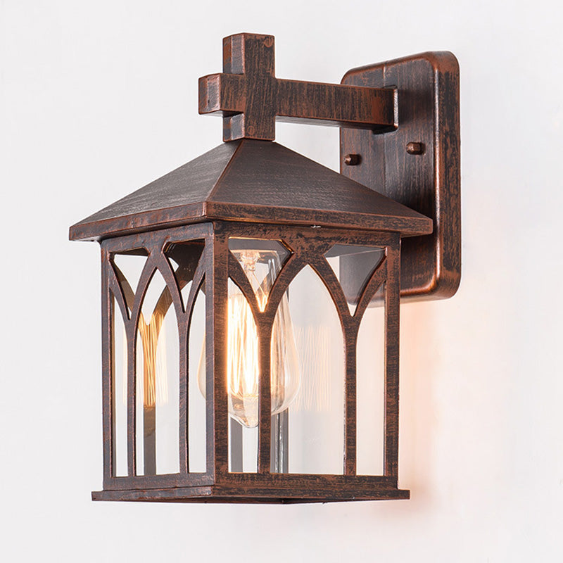 Aluminum Glass Cubic Garden Outdoor Light