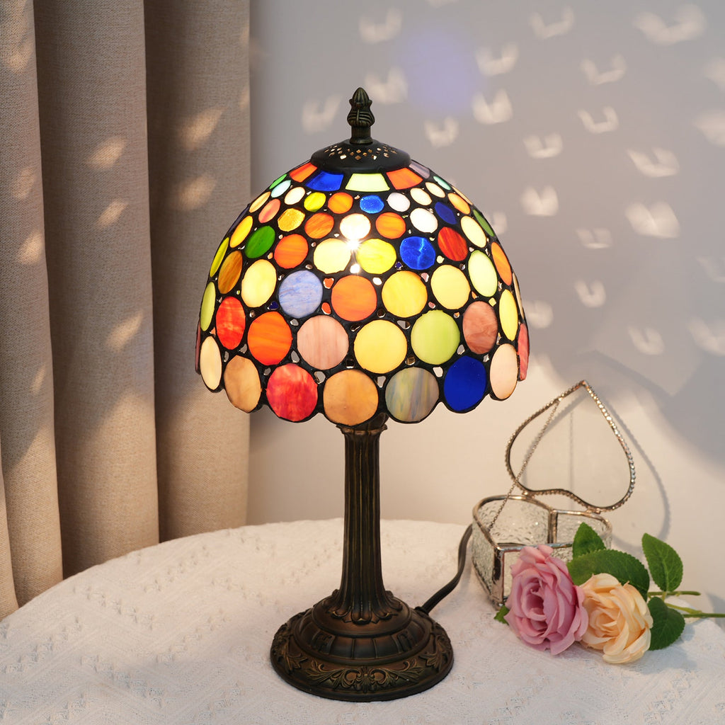 Resin Glass Dome Round Table Lamp