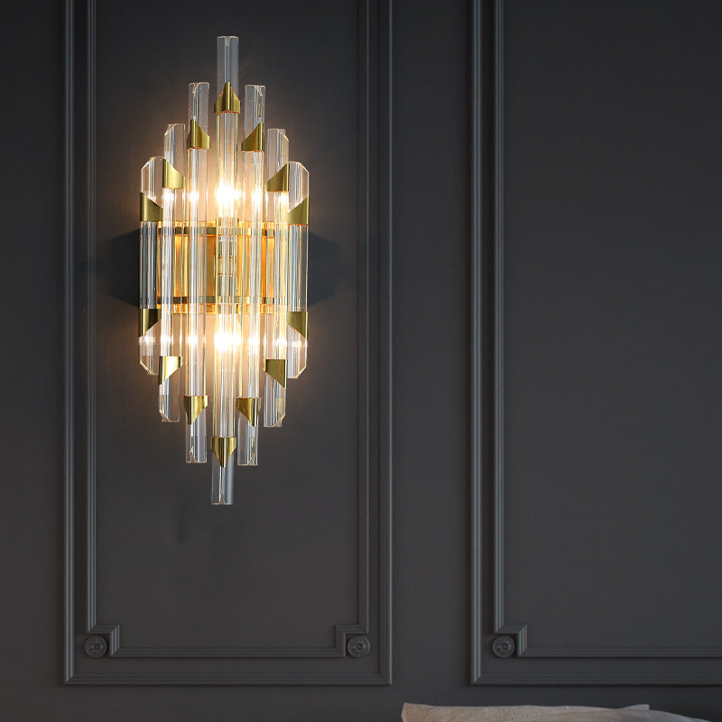 Stripe Hardware Crystal 2/4 2-Light Wall Lamp