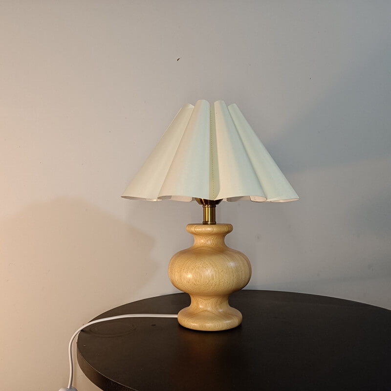 Half-circle Log Cloth Table Lamp