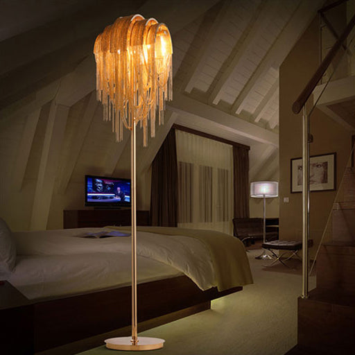 Tassel Chain Iron Aluminum 2-Light Floor Lamp