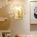 Crystal Leaf Wall Lamp