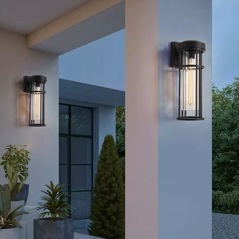 Aluminum Glass Cylinder Garden Outdoor Light