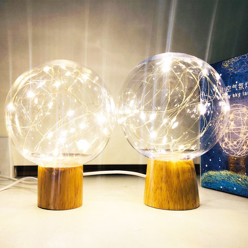 Plastic Lampshade Starry Night Table Lamp