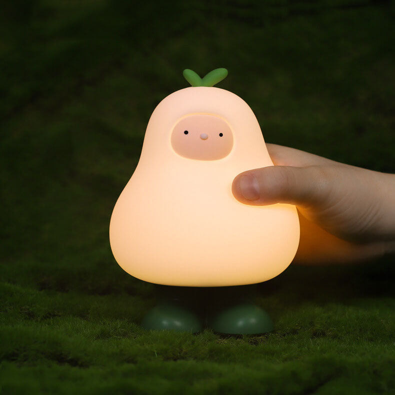 Cartoon Pear Silicone Night Table Lamp