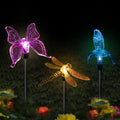 Solar Hummingbird Butterfly Dragonfly Outdoor Light