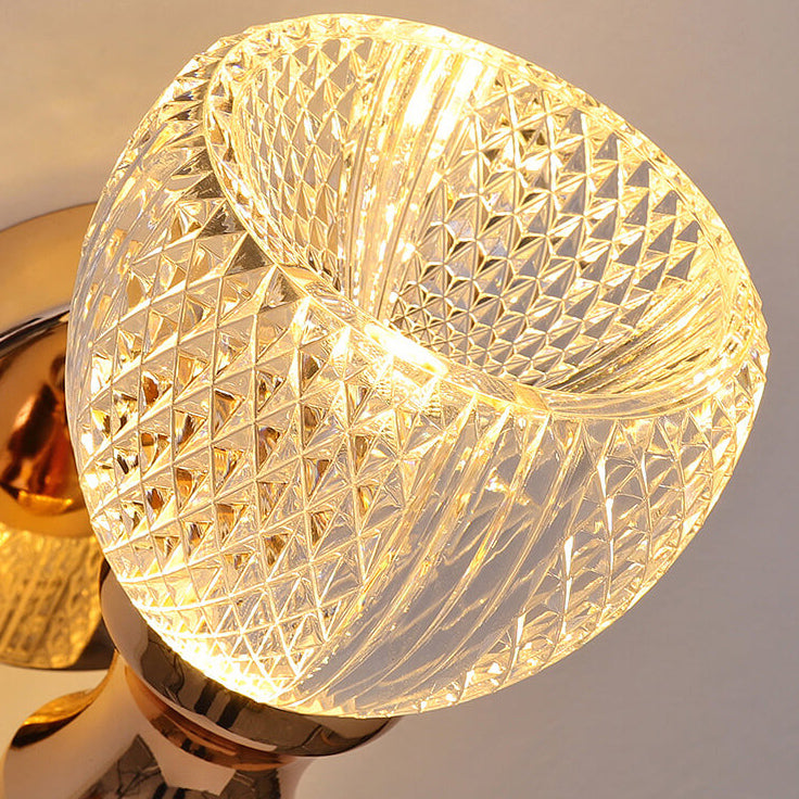 Column Acrylic Hardware Living 2-Light Wall Lamp