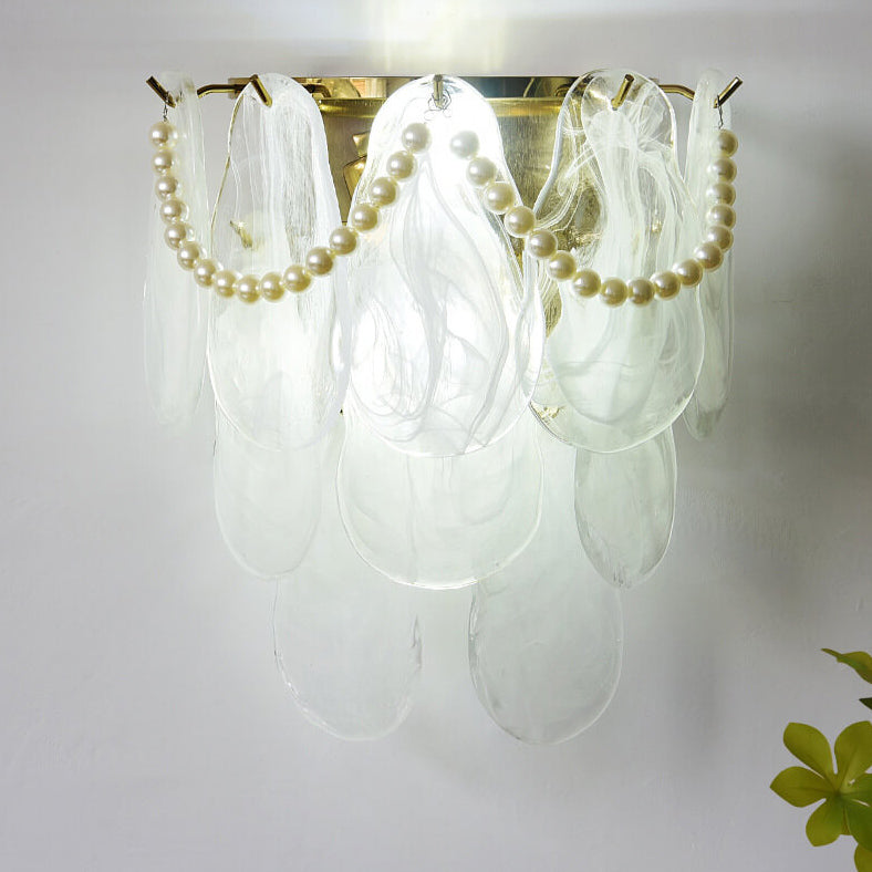 Glass Shell Pearl 2-Light Wall Lamp
